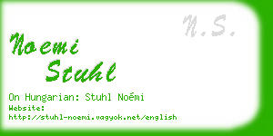 noemi stuhl business card