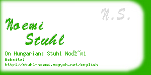 noemi stuhl business card